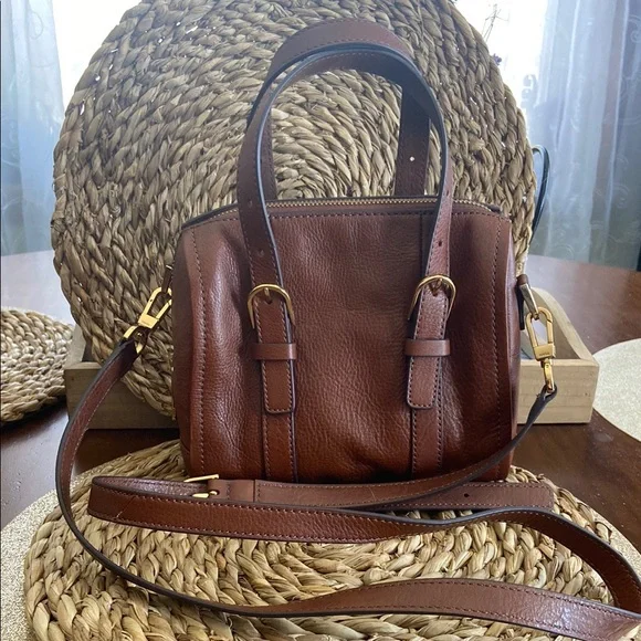 Fossil Brown Leather Handbag - Picture 1 of 5